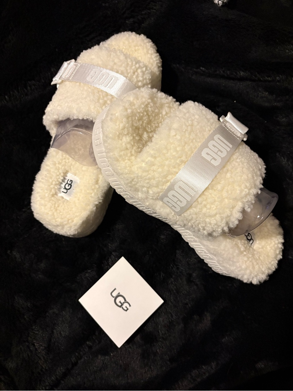UGG Cream Fluff Slide Sandals